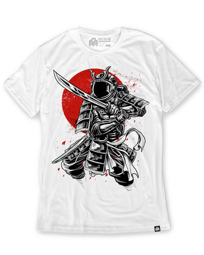 Galactic Warrior Tee-White-Regular-Mock--Model---L