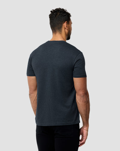 Galactic Siege Glow-in-the-Dark Tee-Midnight Navy-Regular-Back--Model---L