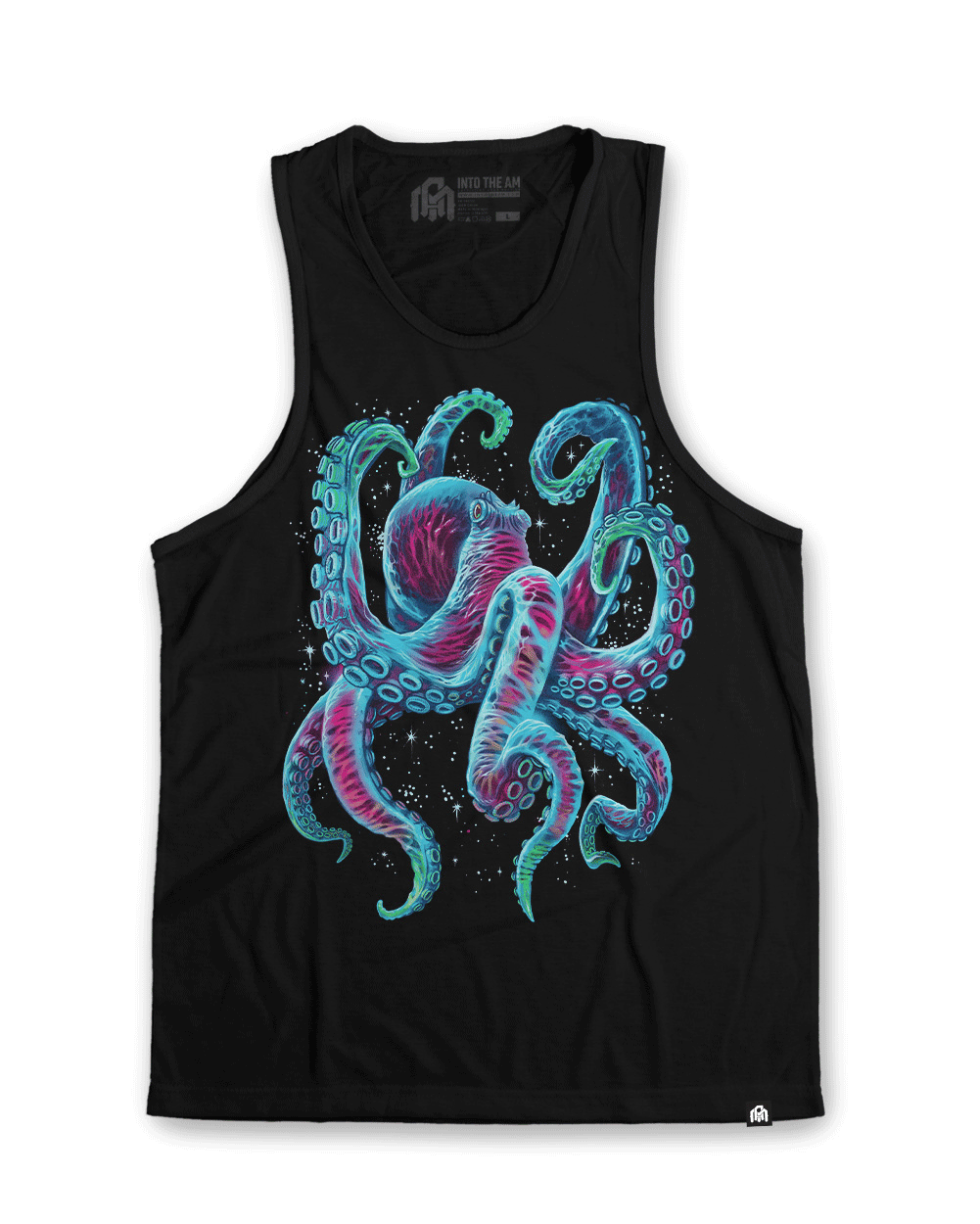 Gleaming Octo Glow-in-the-Dark Tank-Black-Regular-GIF--Model---L
