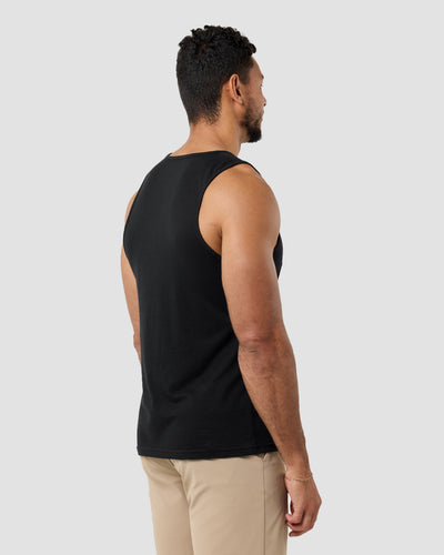 Gleaming Octo Glow-in-the-Dark Tank-Black-Regular-Back--Model---L