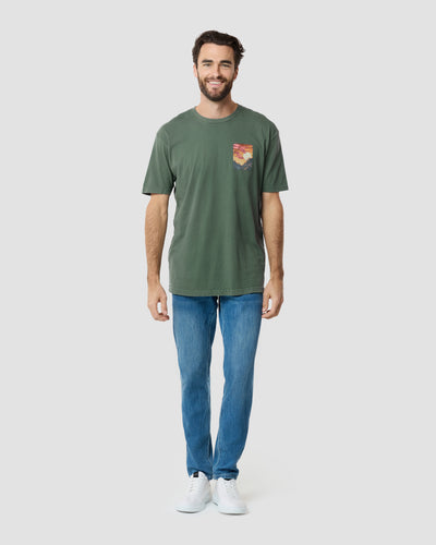 Golden Reflections Vintage Tee-Vintage Royal Pine-Regular-Full--Model---L