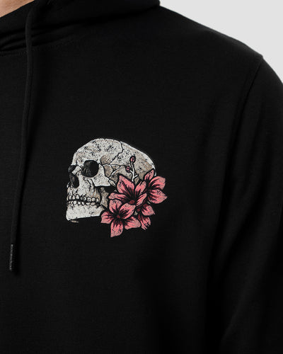 Eternal Blossom Hoodie-Black-Regular-Detail--Model---L