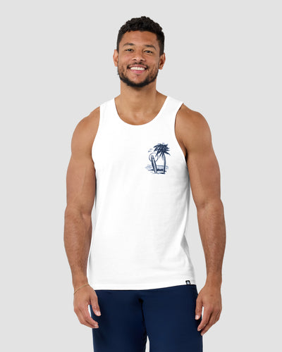 Beach Bungalow Tank-White-Regular-Front--Model---L