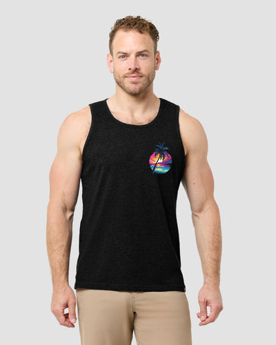 Neon Shores II Tank - Black-Black-Regular-Front--Model---L