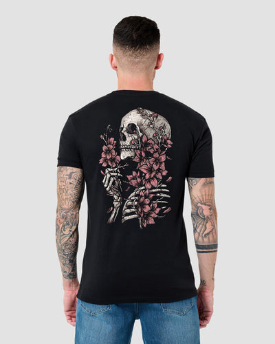 Eternal Blossom Tee - Black-Black-Regular-Back--Model---L
