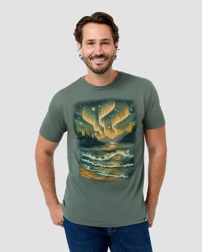 Aurora Lake Tee-Royal Pine-Regular-Front--Model---L
