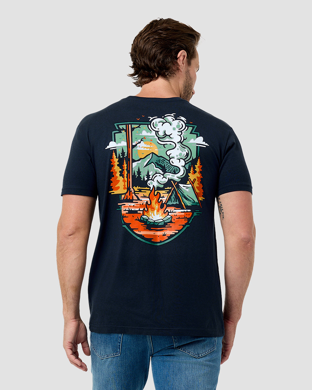 Campgrounds Tee-Midnight Navy-Regular-Back--Model---L