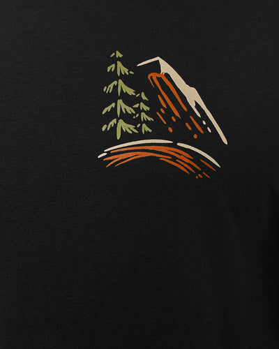 Cedar Peak Tee-Black-Regular-Detail--Model---L