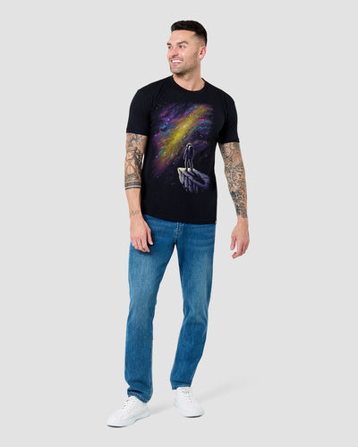 Celestial Peak Glow-in-the-Dark Tee-Black-Regular-Full--Model---L