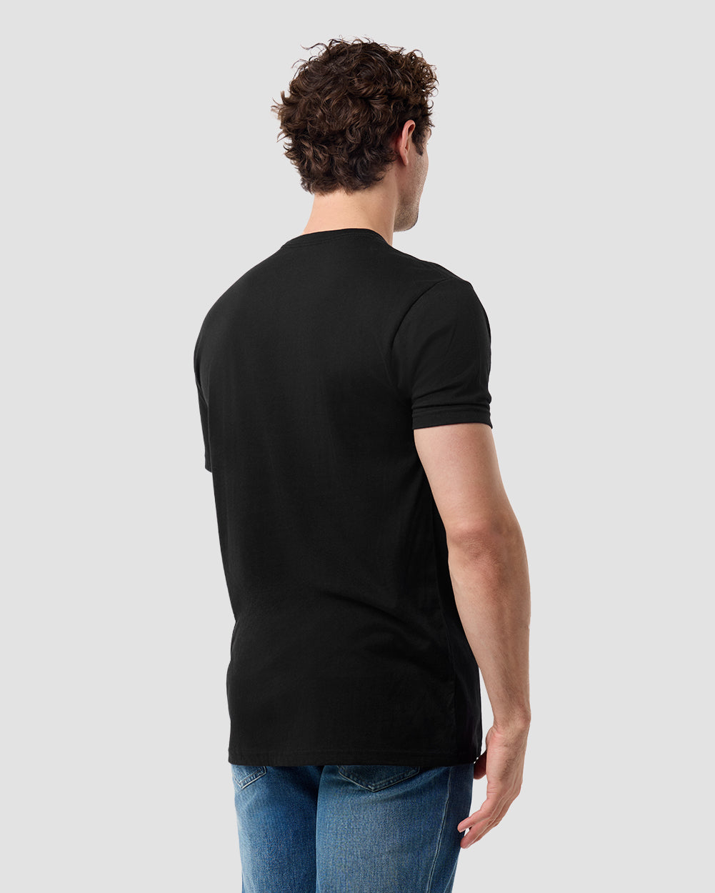 Cosmic Fracture Tee-Black-Regular-Back--Model---L
