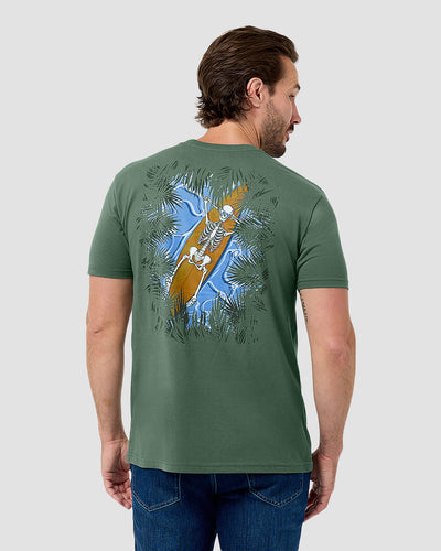 Dead Drift Tee-Royal Pine-Regular-Back--Model---L