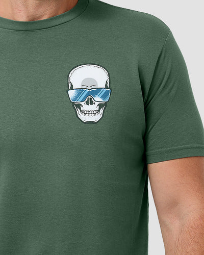 Dead Drift Tee-Royal Pine-Regular-Detail--Model---L