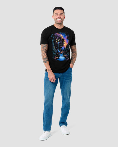 Eternal Flow Tee-Black-Regular-Full--Model---L