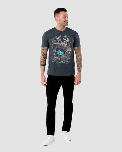 Fallen Vessel Tee-Charcoal-Regular-Full--Model---L