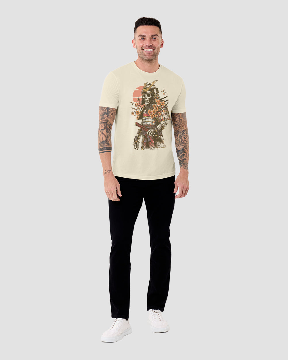 Immortal Warrior Tee-Natural-Regular-Full--Model---L