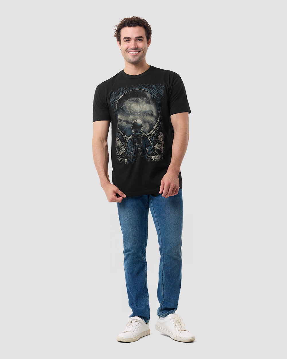 Infinite Horizon Glow-in-the-Dark Tee-Black-Regular-Full--Model---L