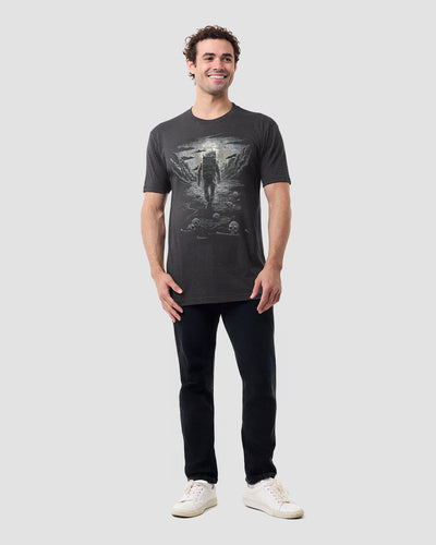Lost Remains Tee-Charcoal-Regular-Full--Model---L