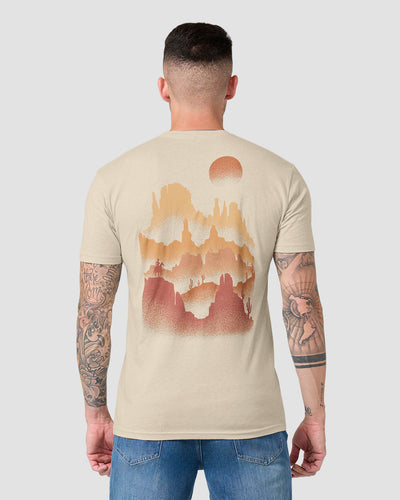 Mesa Shadows Tee-Cream--Regular-Back--Model---L