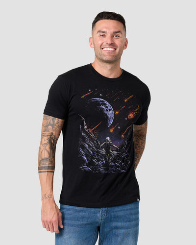 Meteor Rush Tee-Black-Regular-Front--Model---L