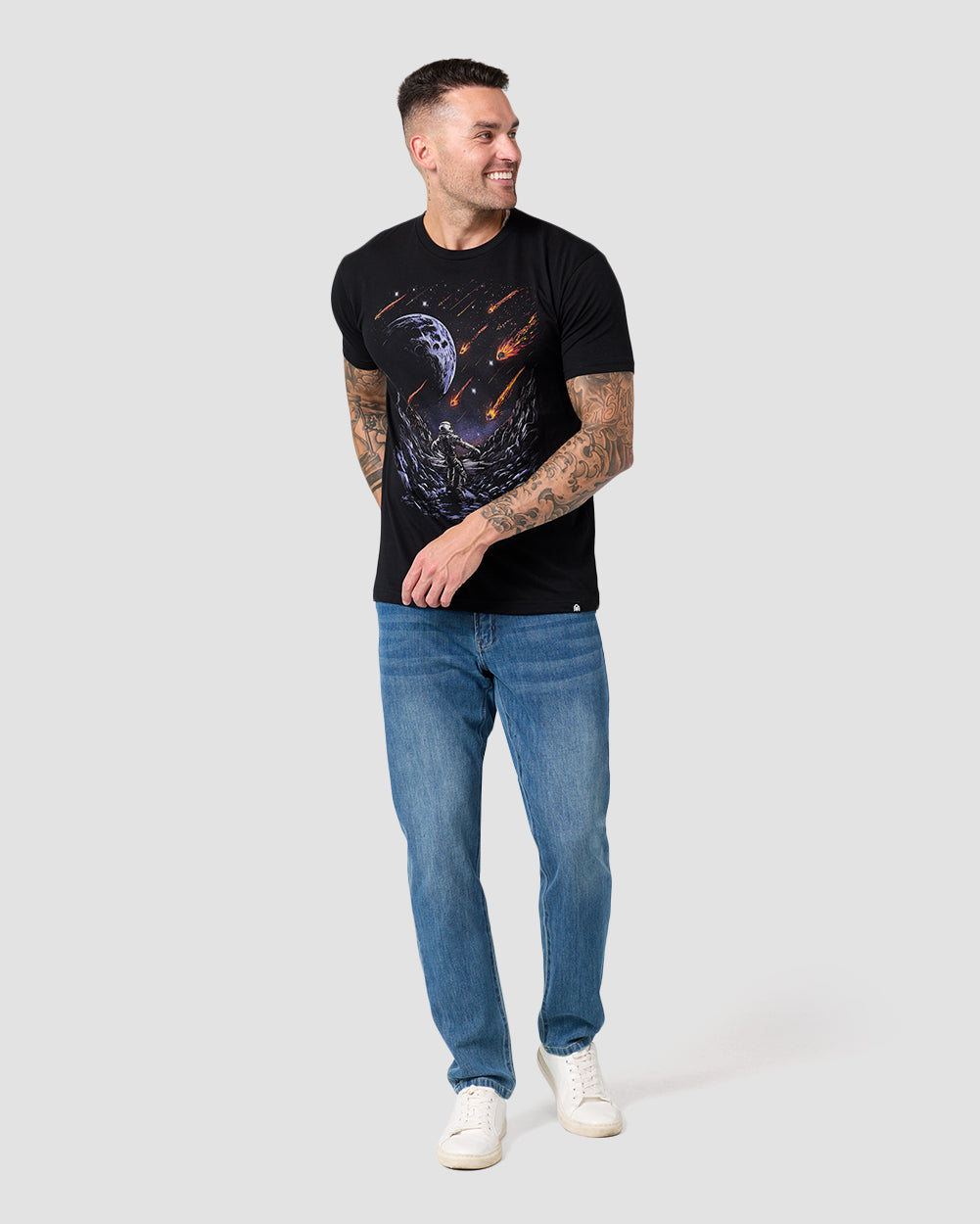 Meteor Rush Tee-Black-Regular-Full--Model---L