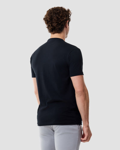 Misty Bay Tee-Black-Regular-Back--Model---L