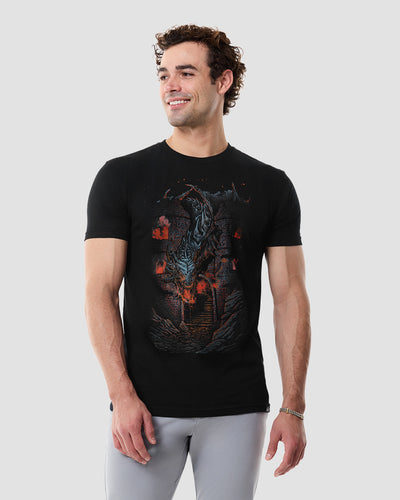 Molten Reign Glow-in-the-Dark Tee-Black-Regular-Front--Model---L