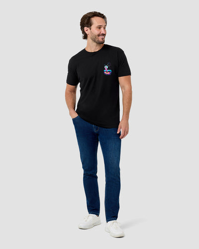 Moonlit Bungalow Tee-Black--Regular-Full--Model---L
