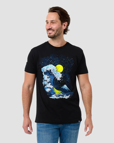 Mosaic Tide Tee-Black-Regular-Front--Model---L