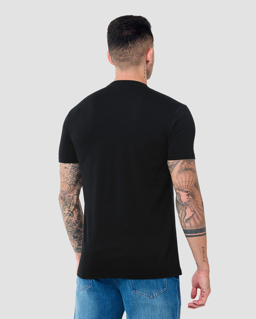 Neon Horizon Tee-Black-Regular-Back--Model---L