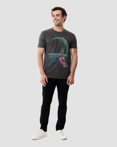 Planet Gaze Vintage Tee-Vintage Graphite Black-Regular-Full--Model---L