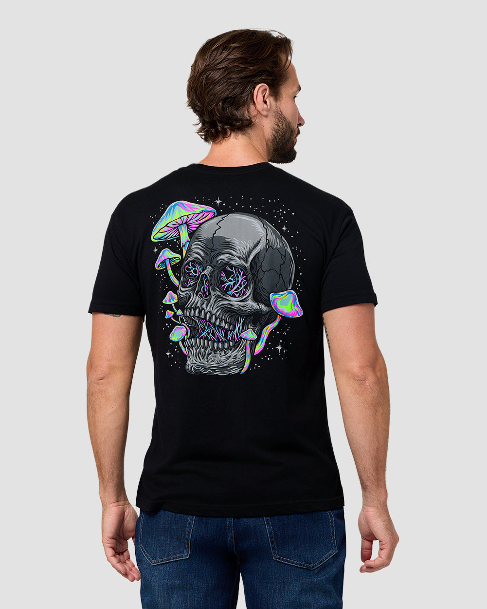 Psychedelic Decay Tee-Black-Regular-Back--Model---L