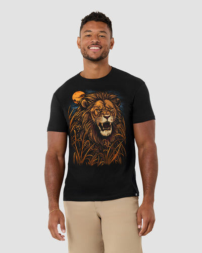 Savanna King Glow-in-the-Dark Tee-Black-Regular-Front--Model---L