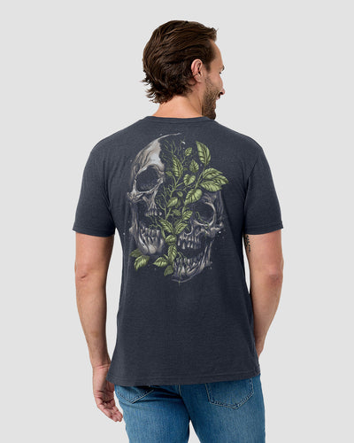 Split Nature Tee-Charcoal-Regular-Back--Model---L