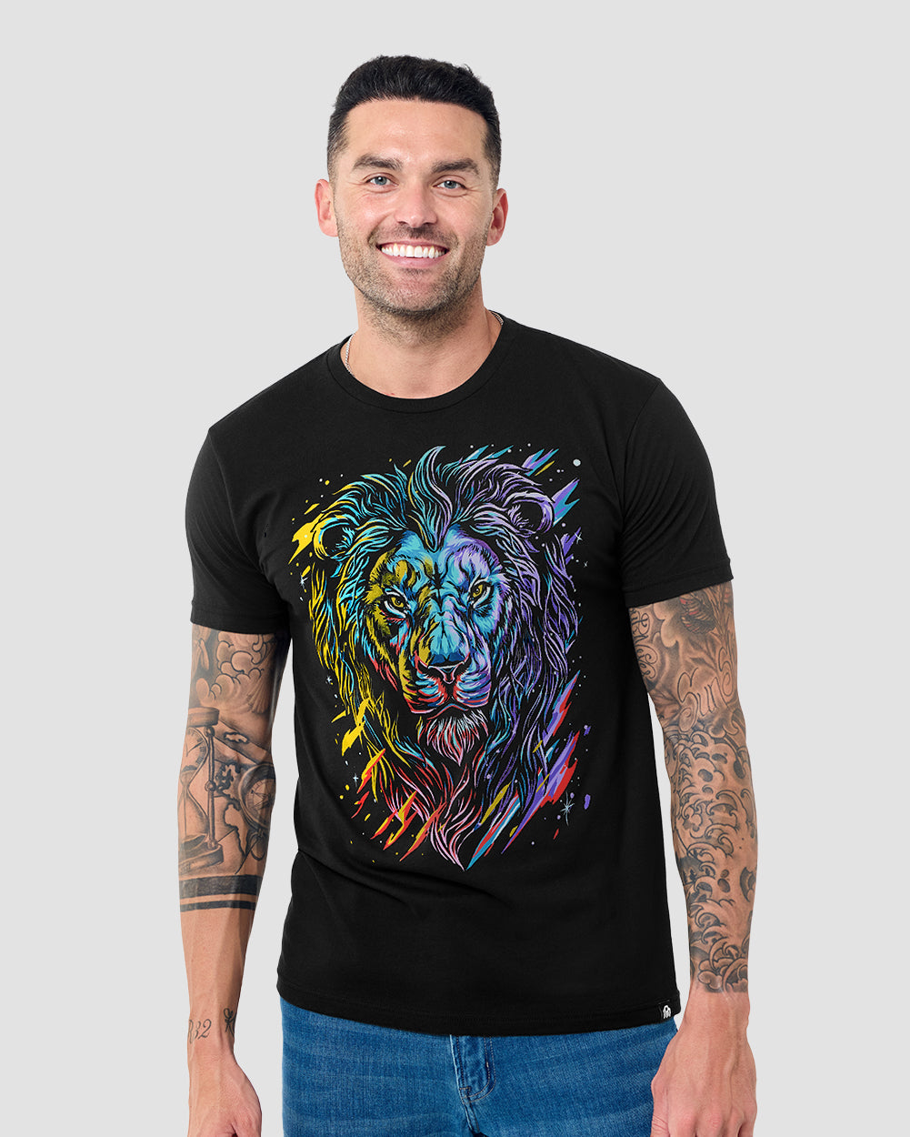 Stellar Beast Tee-Black-Regular-Front--Model---L
