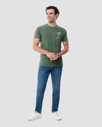 Sunlit Palms Vintage Tee-Vintage Royal Pine-Regular-Full--Model---L