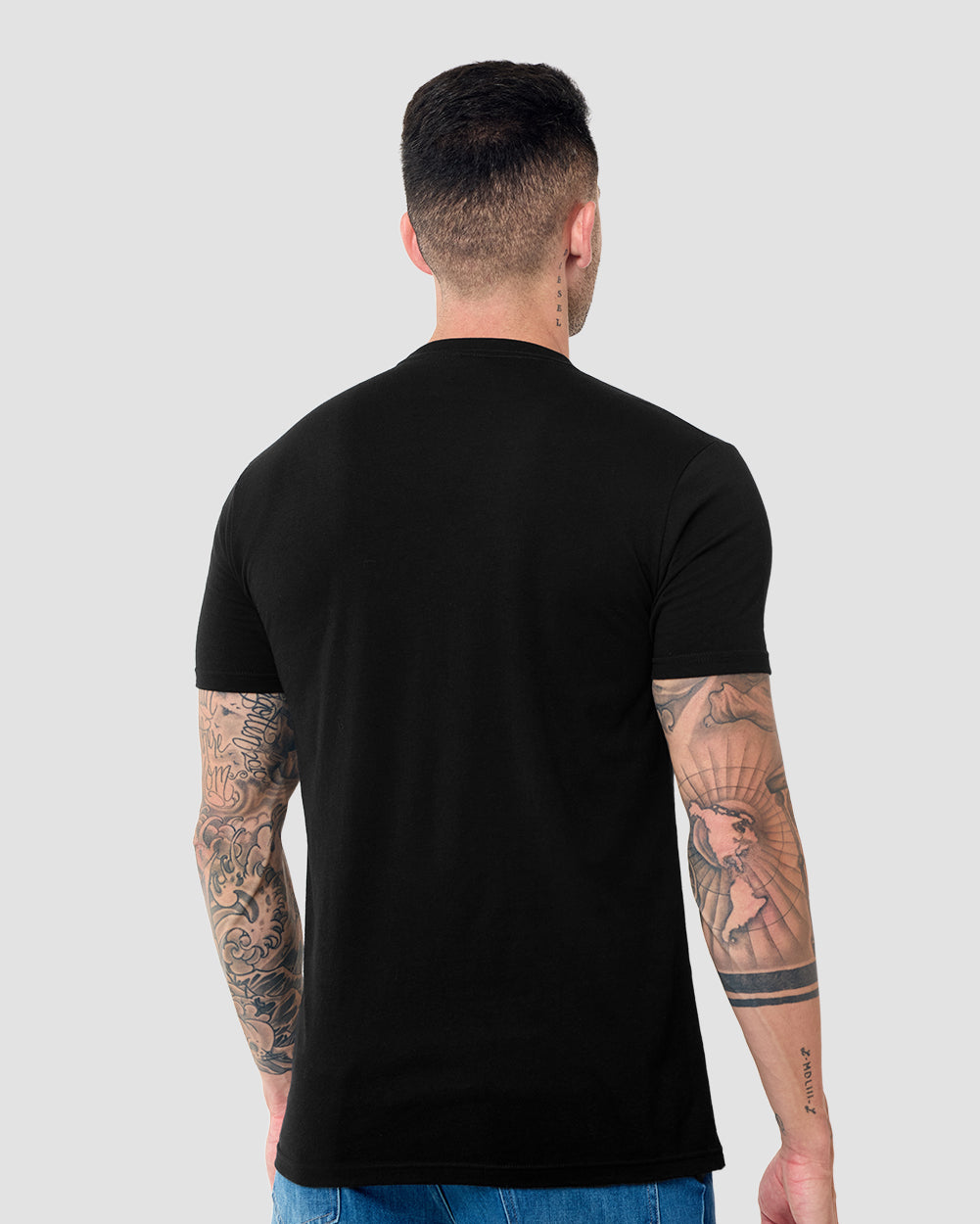 Zen Reflections Tee-Black-Regular-Back--Model---L