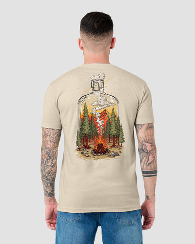 Nature Distilled Tee-Cream-Regular-Front--Model---L