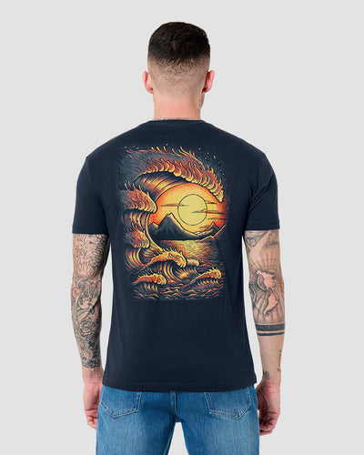 Radiant Swell Tee-Midnight Navy-Regular-Back--Model---L