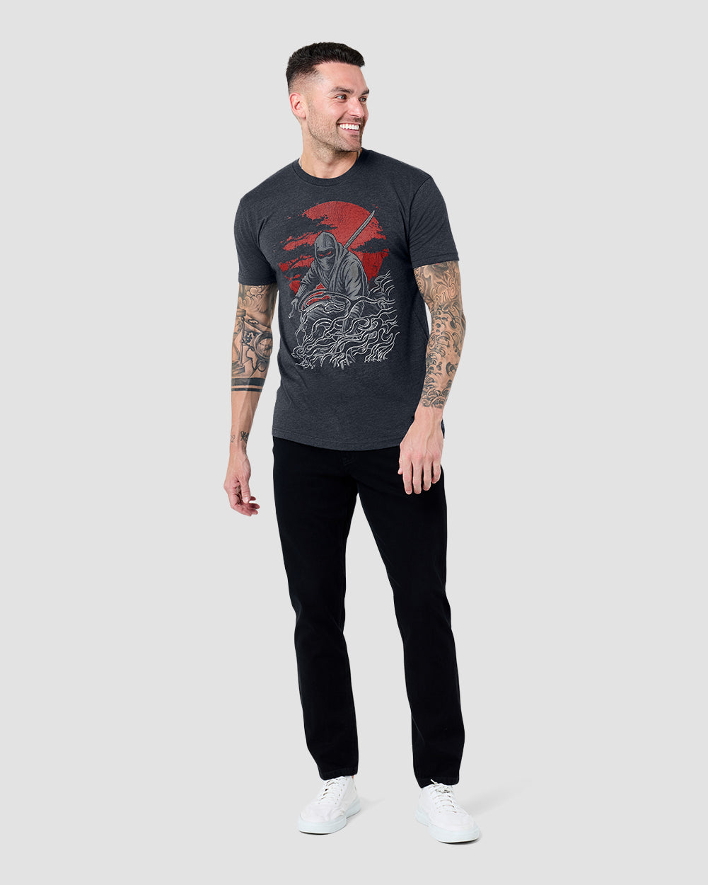 Shadow Strike Tee-Charcoal-Regular-Front--Model---L