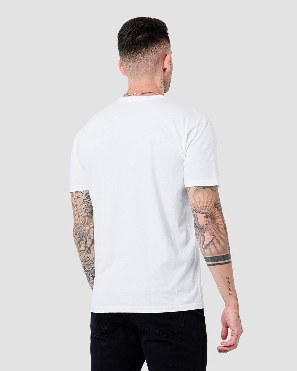Infinite Gaze Tee-White-Regular-Back--Model---L