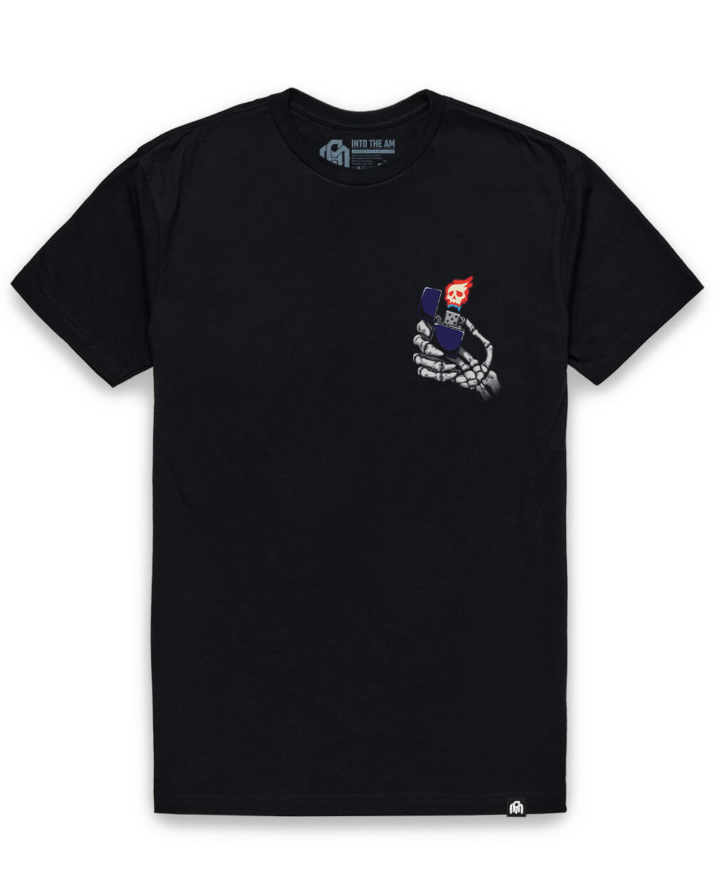 Hell Spark Tee-Black-Regular-Mock--Model---L