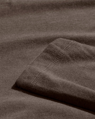 Long Sleeve Henley Tee - Non-Branded-Brown-Regular-Detail--Model---L