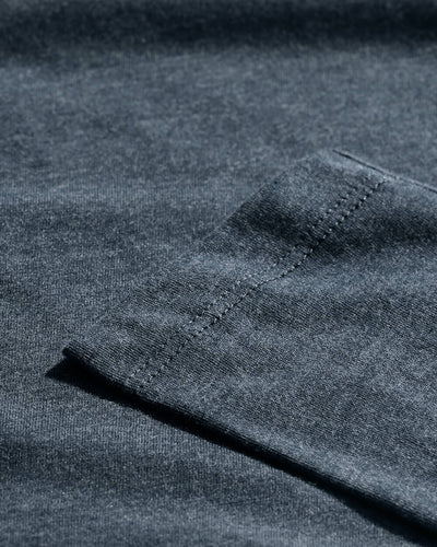Long Sleeve Henley Tee - Non-Branded-Navy-Macro 2