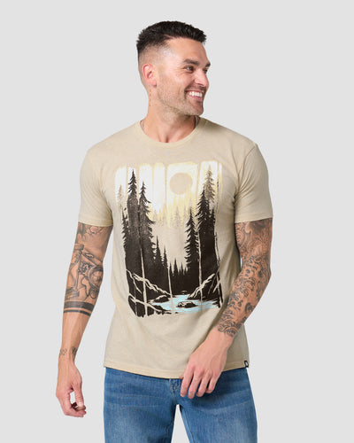 Hidden Creek Tee-Cream-Regular-Front--Model---L