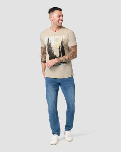 Hidden Creek Tee-Cream-Regular-Full--Model---L