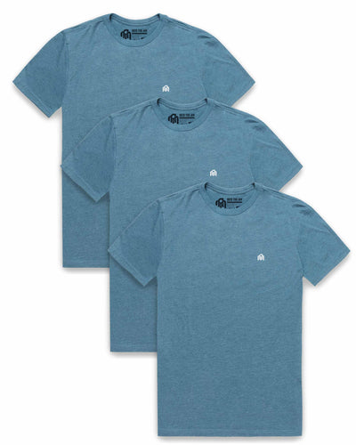 3 Pack Basic Tee - Branded-Indigo-Regular-Mock--Model---L