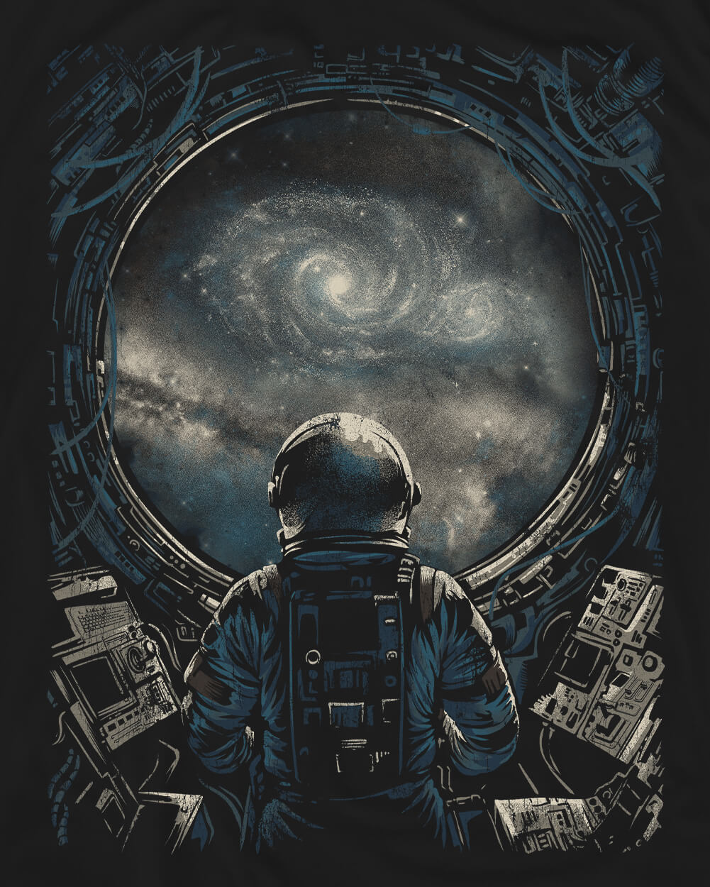 Infinite Horizon Glow-in-the-Dark Tee-Black-Regular-Swatch--Model---L