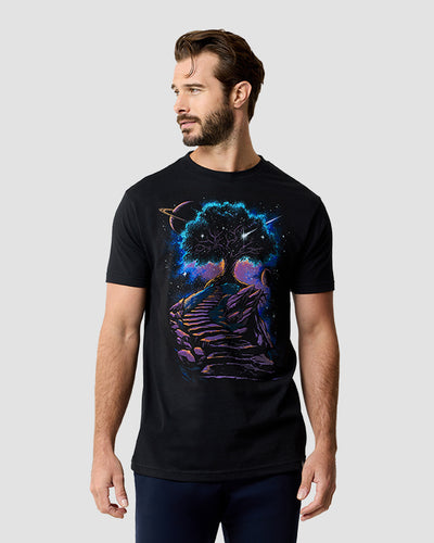 Infinity Steps Tee-Black-Regular-Front--Model---L