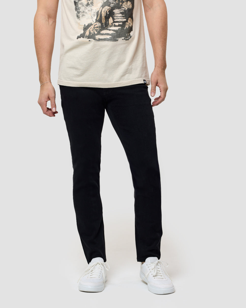 Legacy Stretch Denim Jeans-Black-32"-Regular-Front--Erich---32