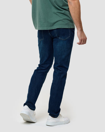 Legacy Stretch Denim Jeans-Dark Indigo-30"-Regular-Back--Erich---32